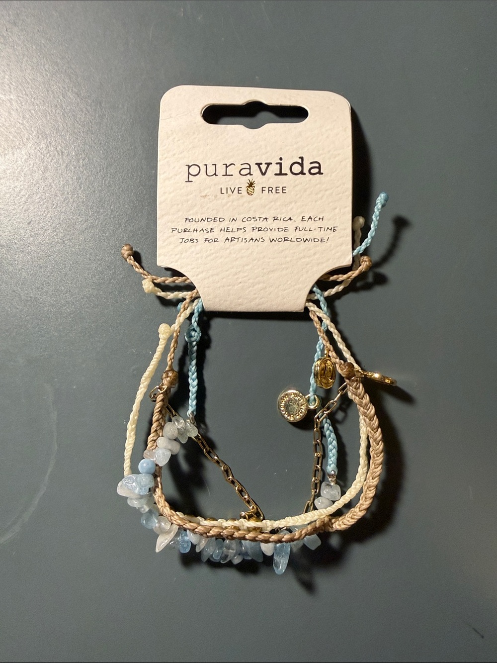 Pura Vida “Seamfoam Dream” Bracelet Stack LE